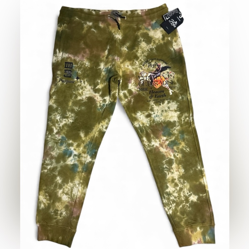 PRPS Tie Dyed Joggers Olive Twist
E101P46 Men's Size 2XL $178.00
